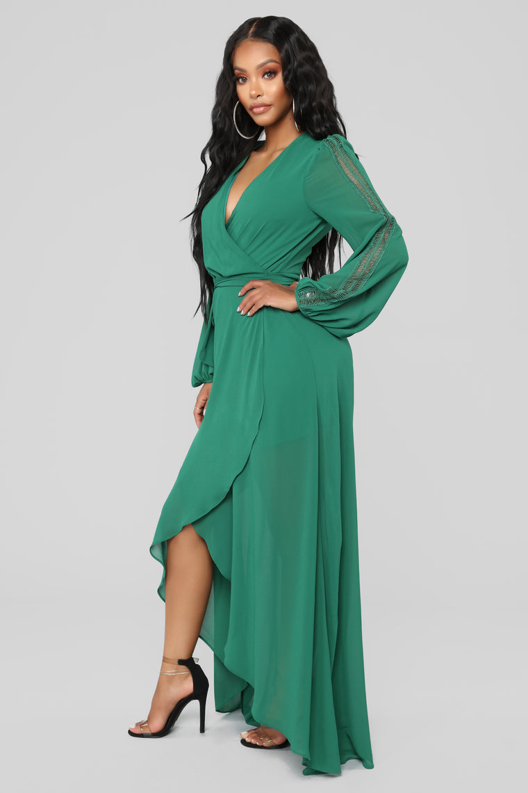 Soul Search High Low Dress - Hunter Green - Dresses - Fashion Nova