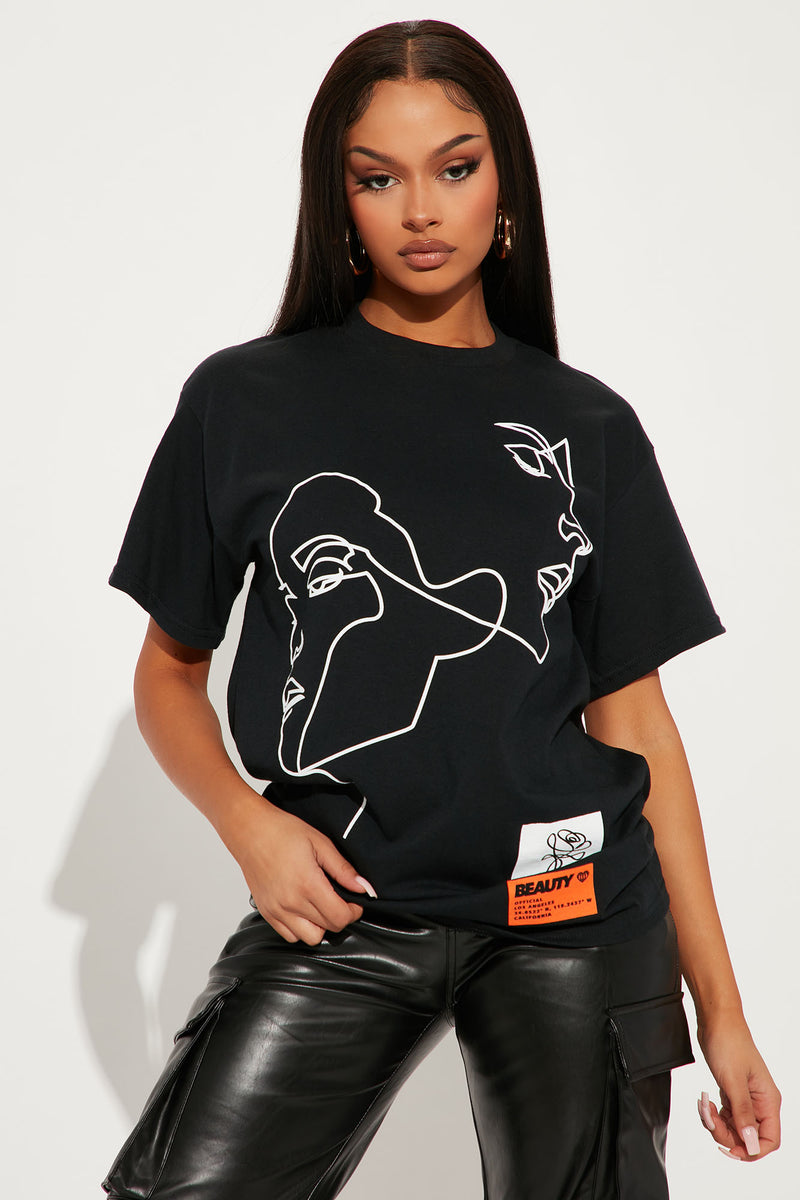 Twin Flame Graphic T-Shirt - Black | Fashion Nova, Screens Tops and ...