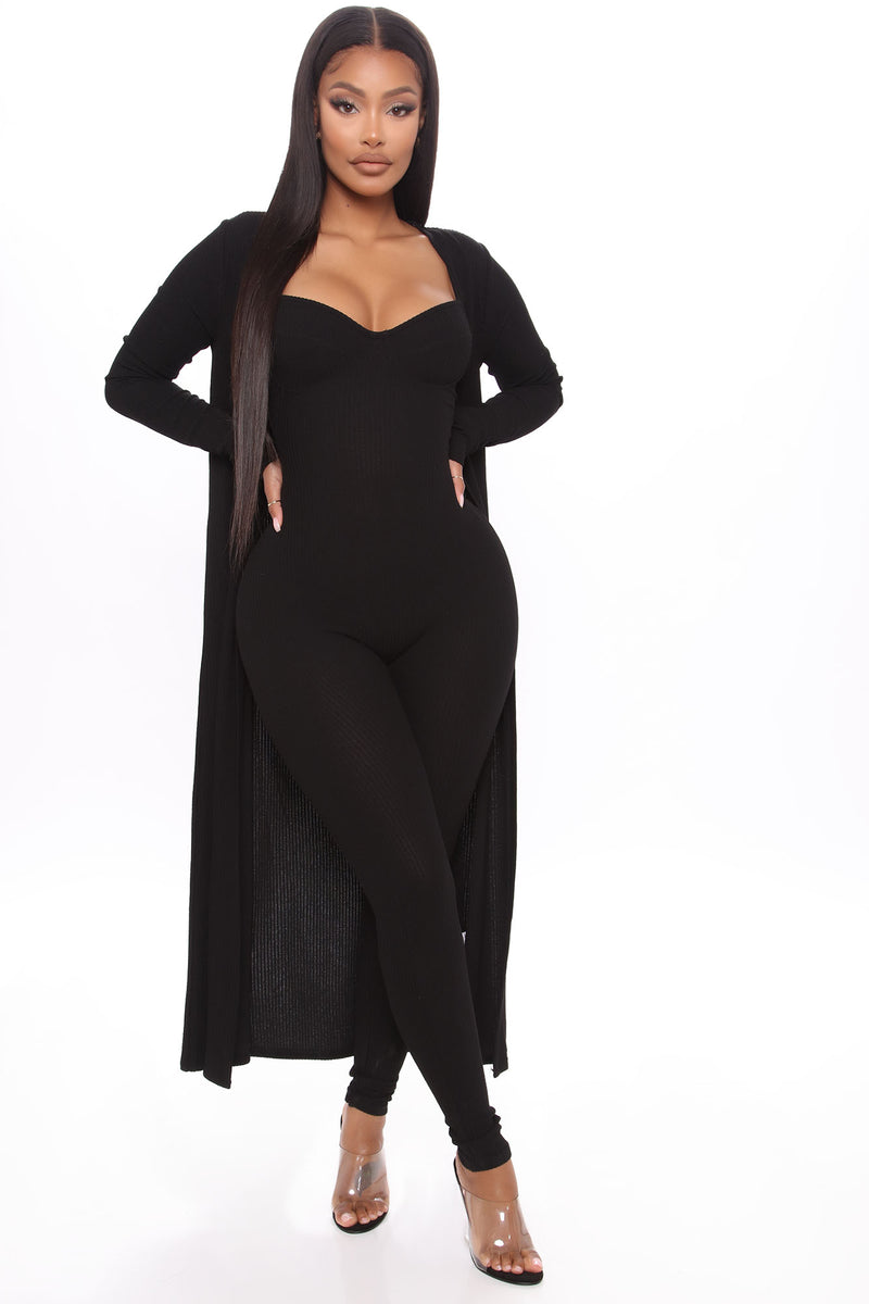 All Inclusive Jumpsuit Set - Black | Fashion Nova, Matching Sets ...