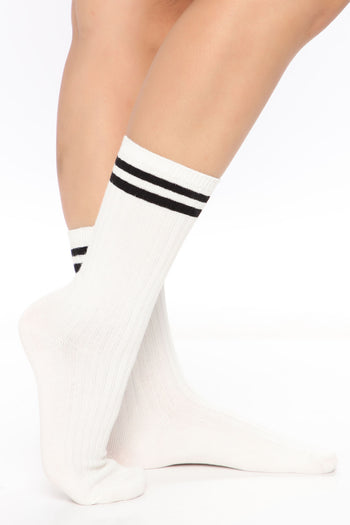 Most Definitely Mesh Socks - White