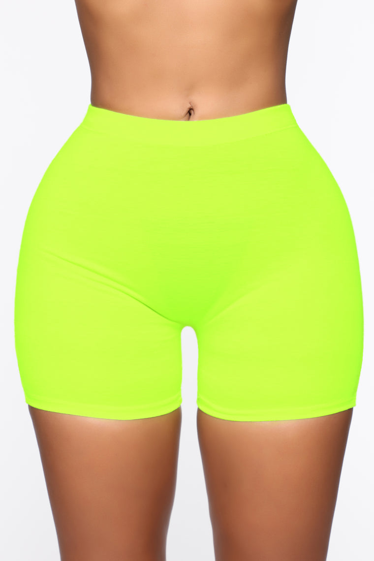 Comfort Me Biker Shorts - Neon Green 