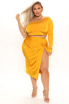 Looking Amazing Skirt Set - Mustard