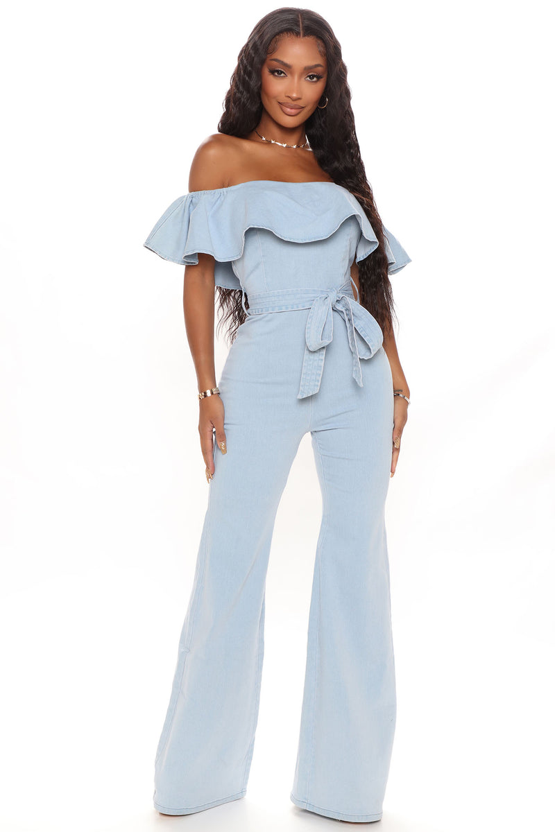 Time To Escape Denim Jumpsuit - Denim | Fashion Nova, Jumpsuits ...