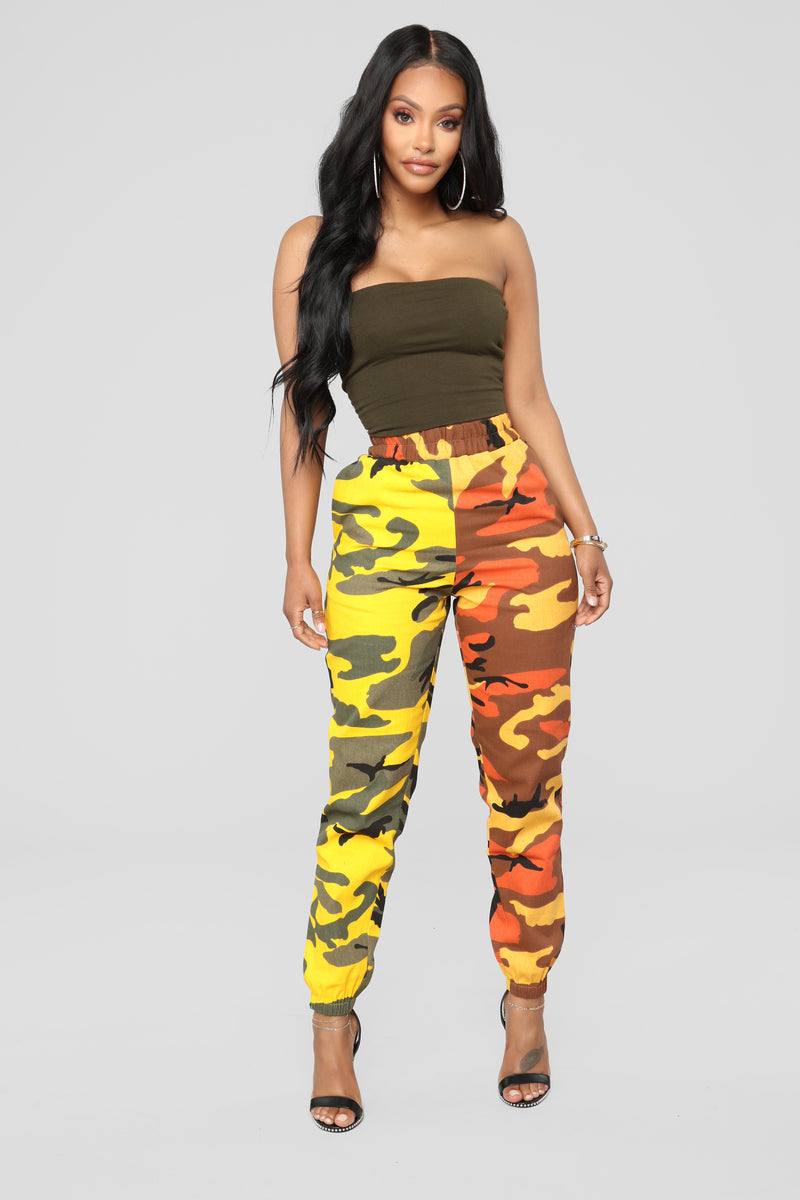 Masira Cargo Joggers - Orange/Olive | Fashion Nova, Pants | Fashion Nova