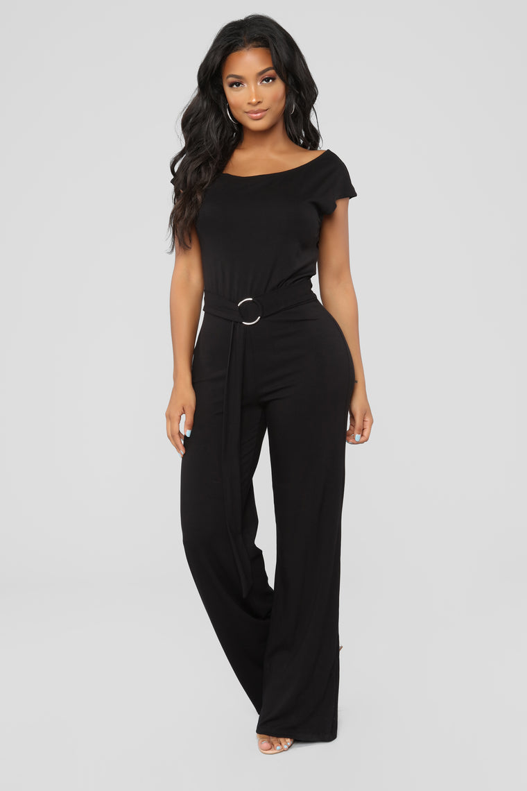 We're Just Friends Jumpsuit - Black