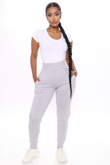 Got A Lot Of Baggage Sweatpants - Heather Grey, Fashion Nova, Lounge