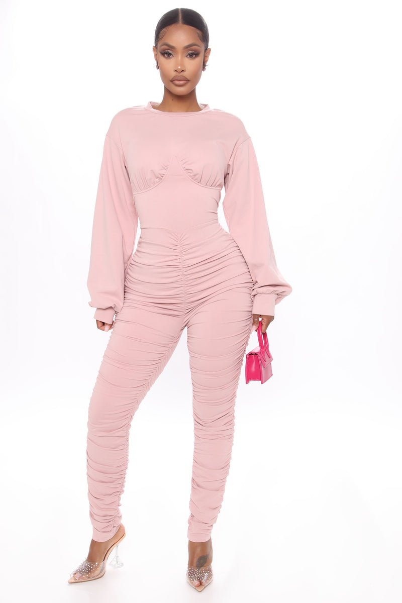 That New New Ruched Jumpsuit - Pink | Fashion Nova, Jumpsuits | Fashion ...