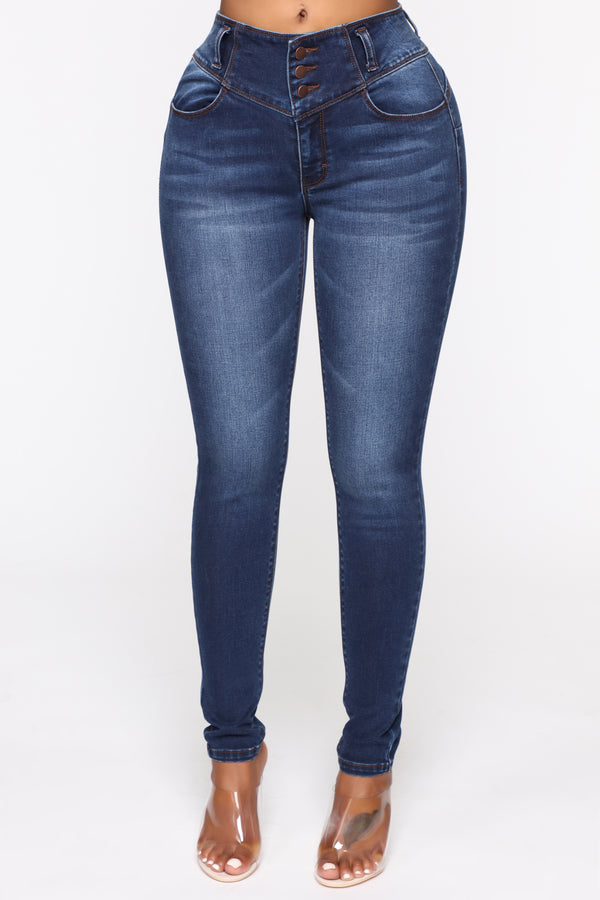 Butt On Skinny Jeans - Dark Denim – Fashion Nova