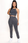 Eliza Pant Set - Charcoal