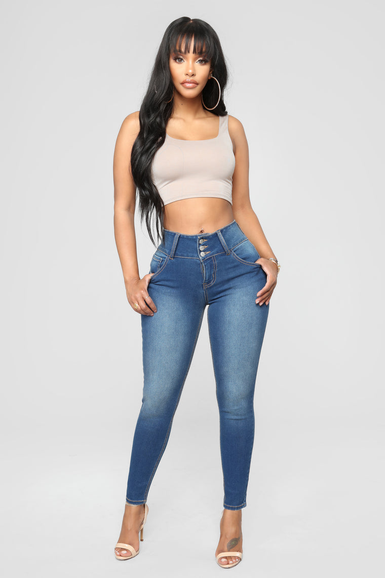 blue rise jeans