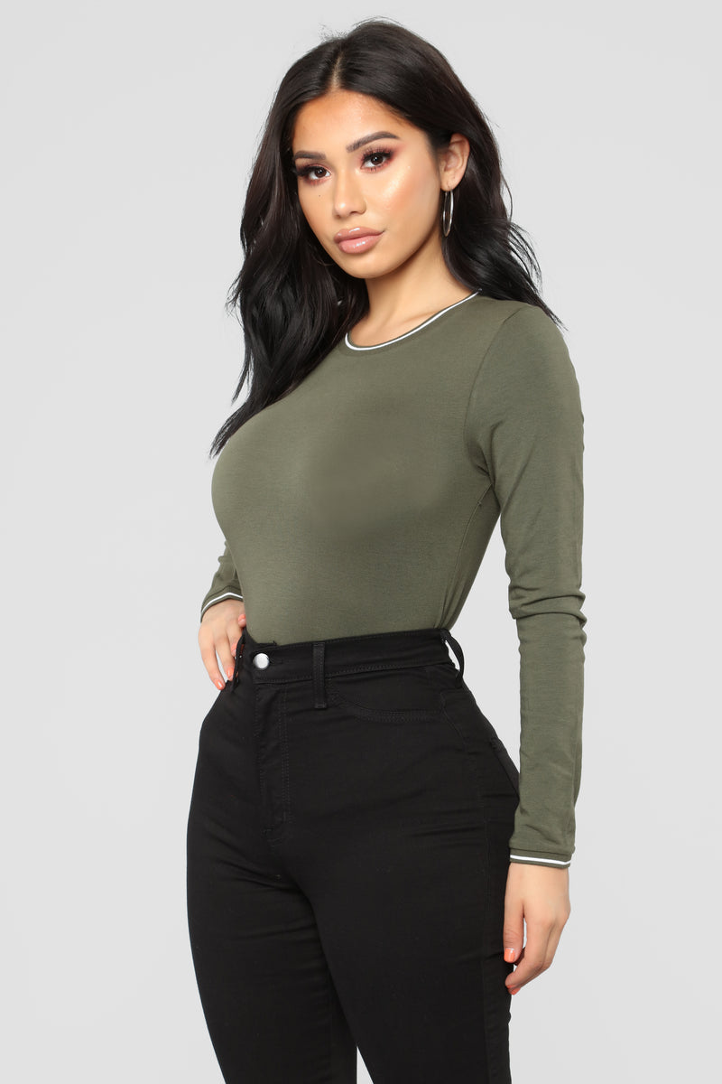 So Meant To Be Top - Olive | Fashion Nova, Basic Tops & Bodysuits ...