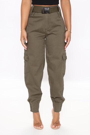 olive green womens cargo pants