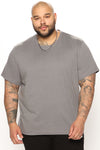 Essential Crew Tee - Charcoal