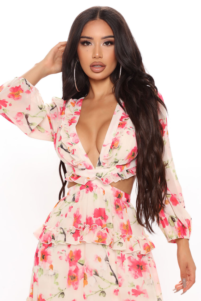 fashion nova ivory dress