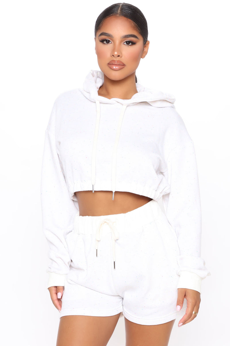 Welcome To The Casa Pullover And Shorts Set - White/combo | Fashion ...