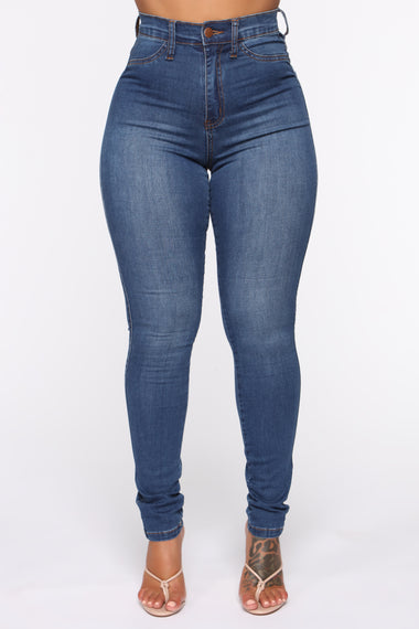 Modern High Rise Skinny Jeans - Medium Blue – Fashion Nova