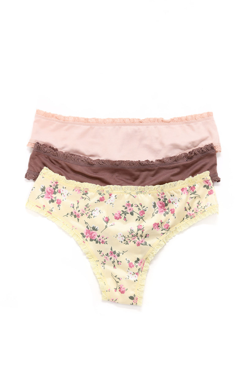 Secret Garden Thong 3 Pack Panties Nudecombo Lingerie And Sleepwear 