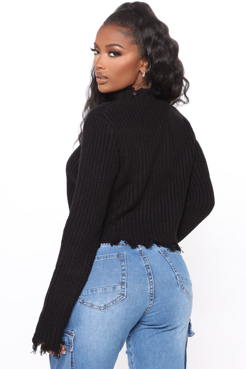 Times Like This Turtleneck Crop Sweater - Black | Fashion Nova ...