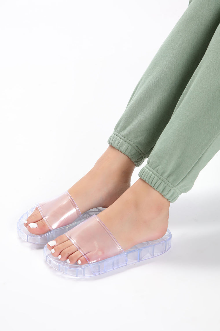 clear slides shoes