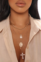 Deep Devotion Layered Necklace - Gold