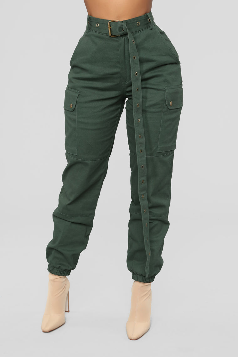 black and green cargo pants