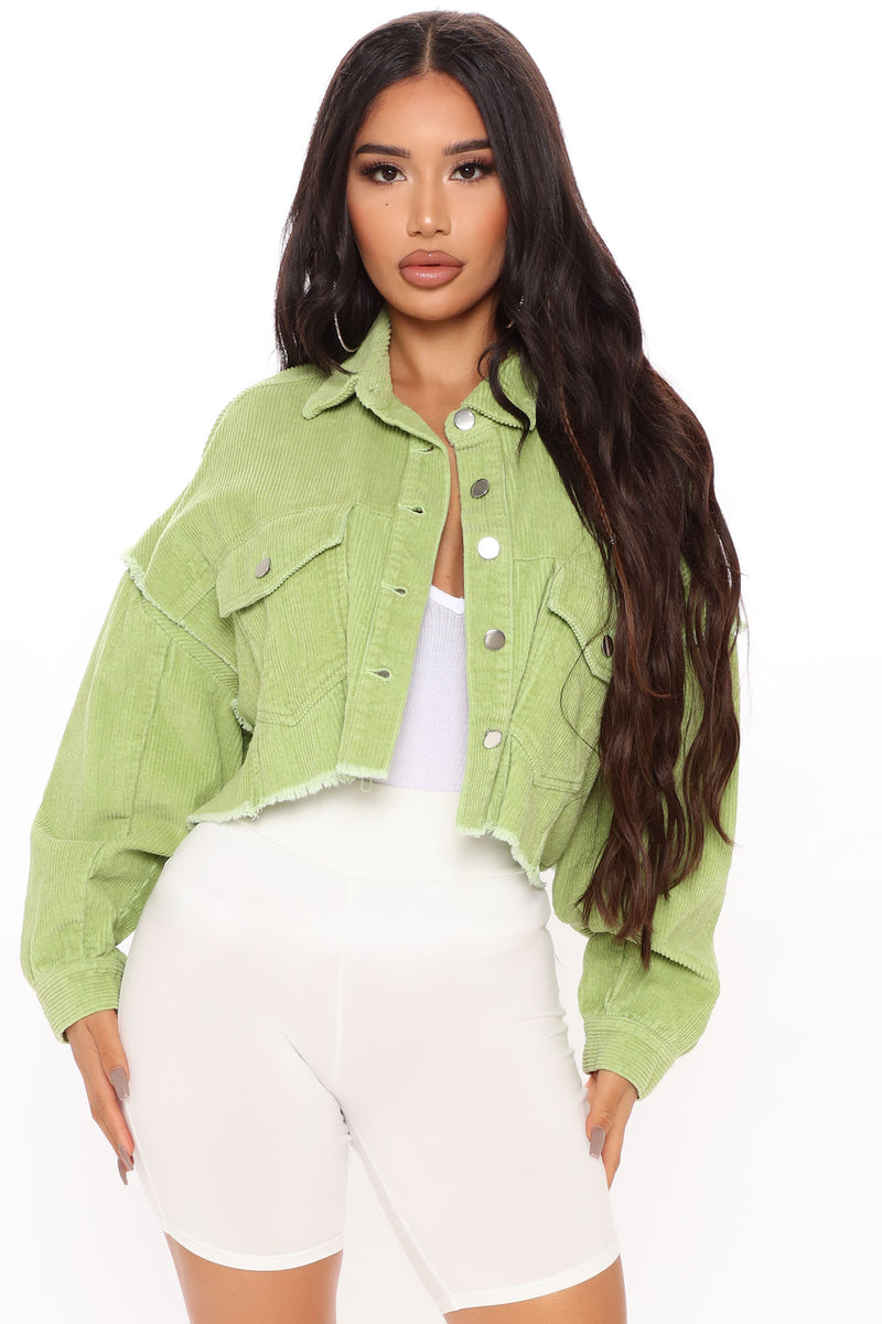 Camilla Corduroy Cropped Jacket - Green | Fashion Nova, Jackets & Coats ...