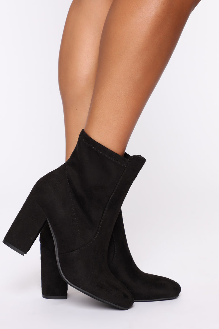 black booties fashion nova