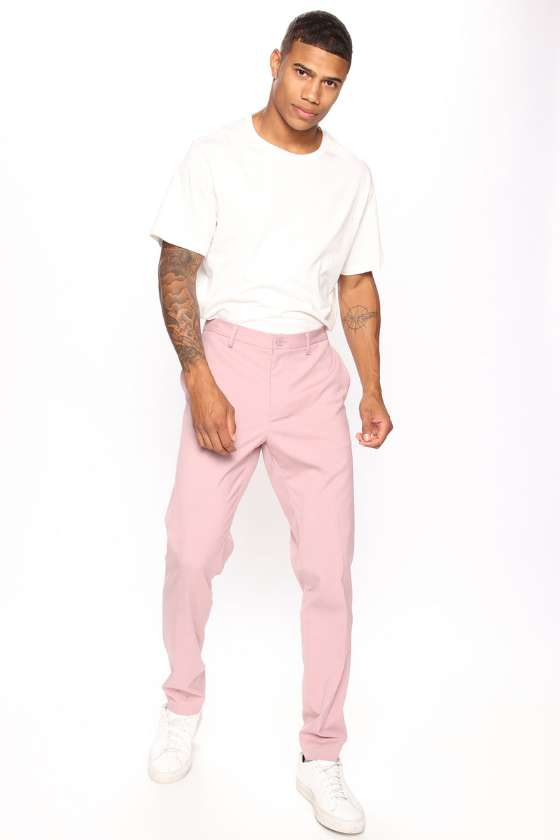 The Modern Stretch Slim Trouser - Mauve | Fashion Nova, Mens Pants ...