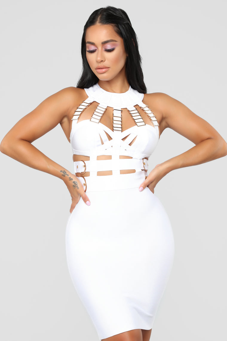 white bandage dresses