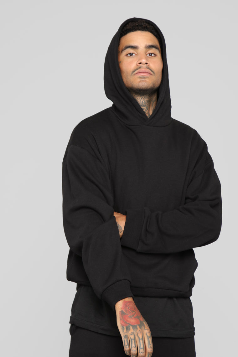 black oversized hoody