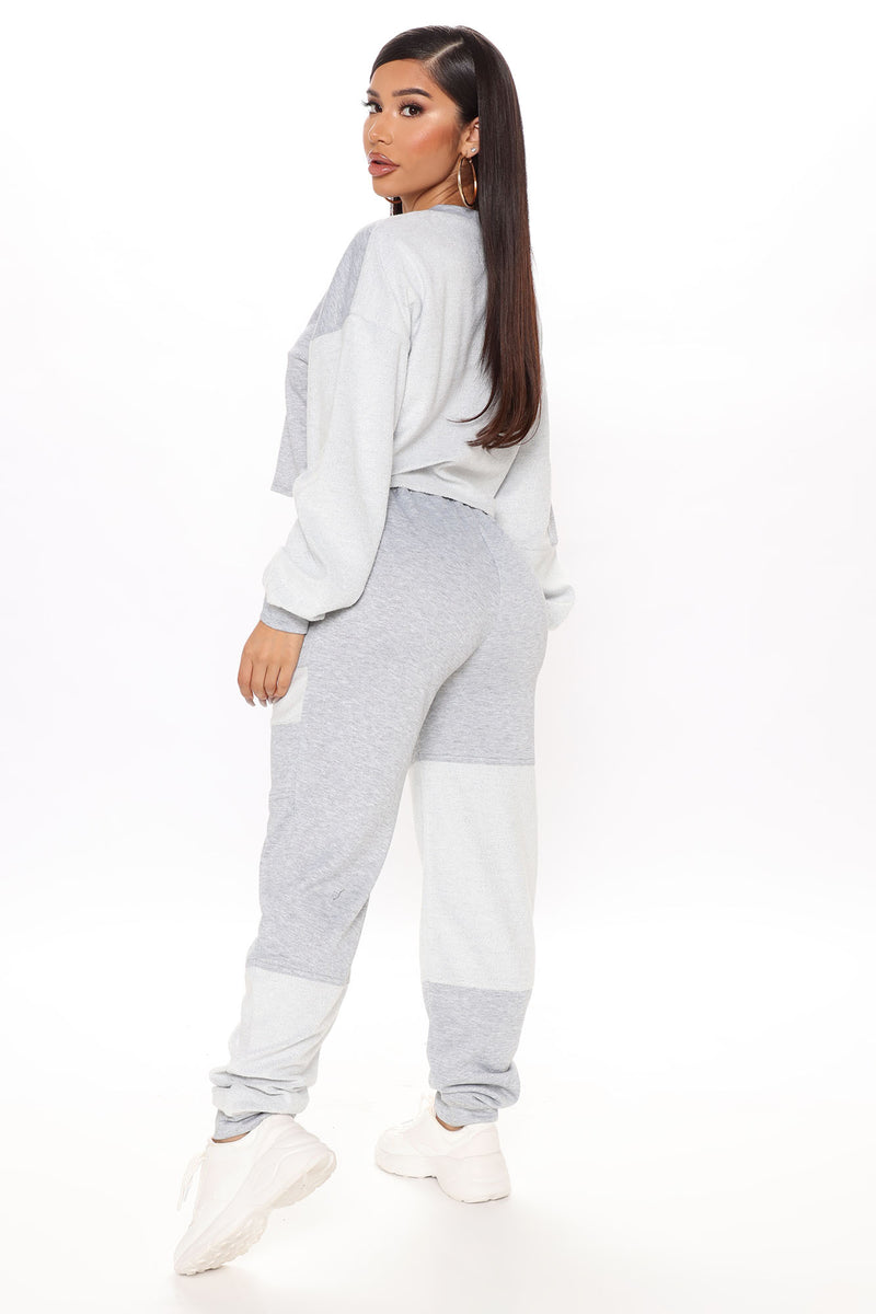 Another Chill French Terry Lounge Jogger Set - Grey/combo | Fashion ...