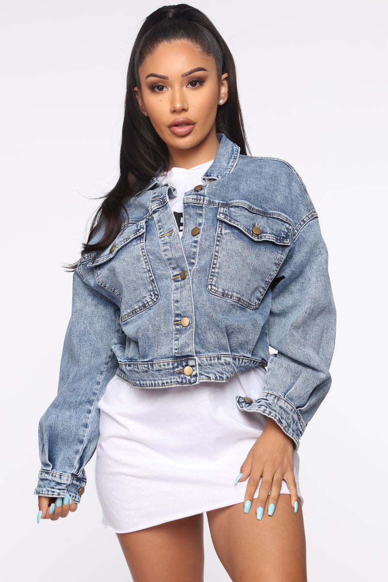 Into The Deep End Denim Jacket - Medium Wash | Fashion Nova, Jackets ...