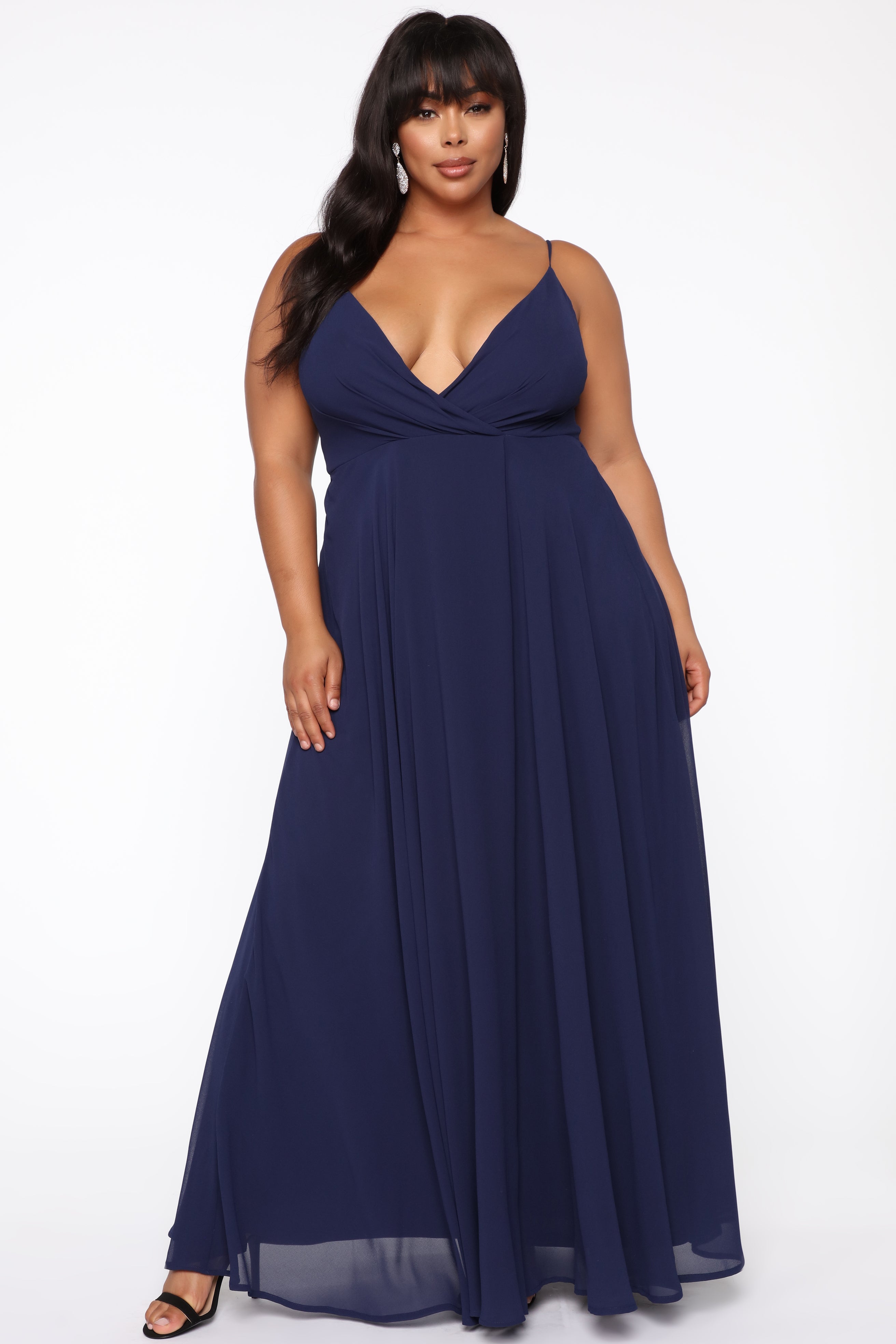 navy evening maxi dress