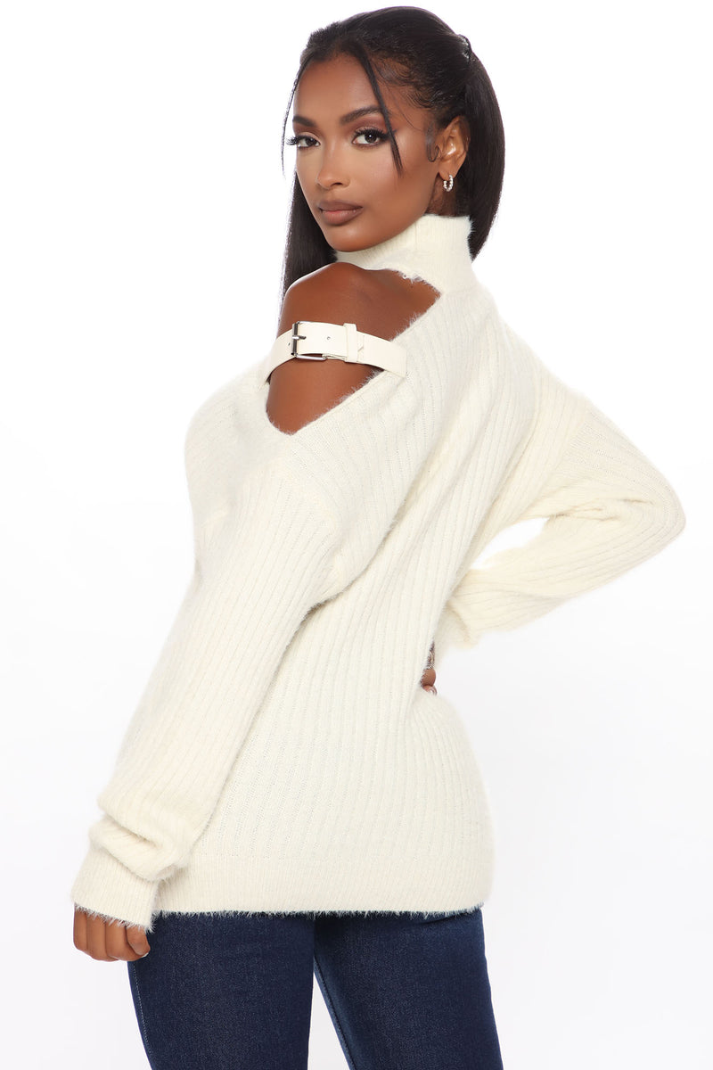 Serving Looks Buckle Sweater - Cream | Fashion Nova, Sweaters | Fashion ...