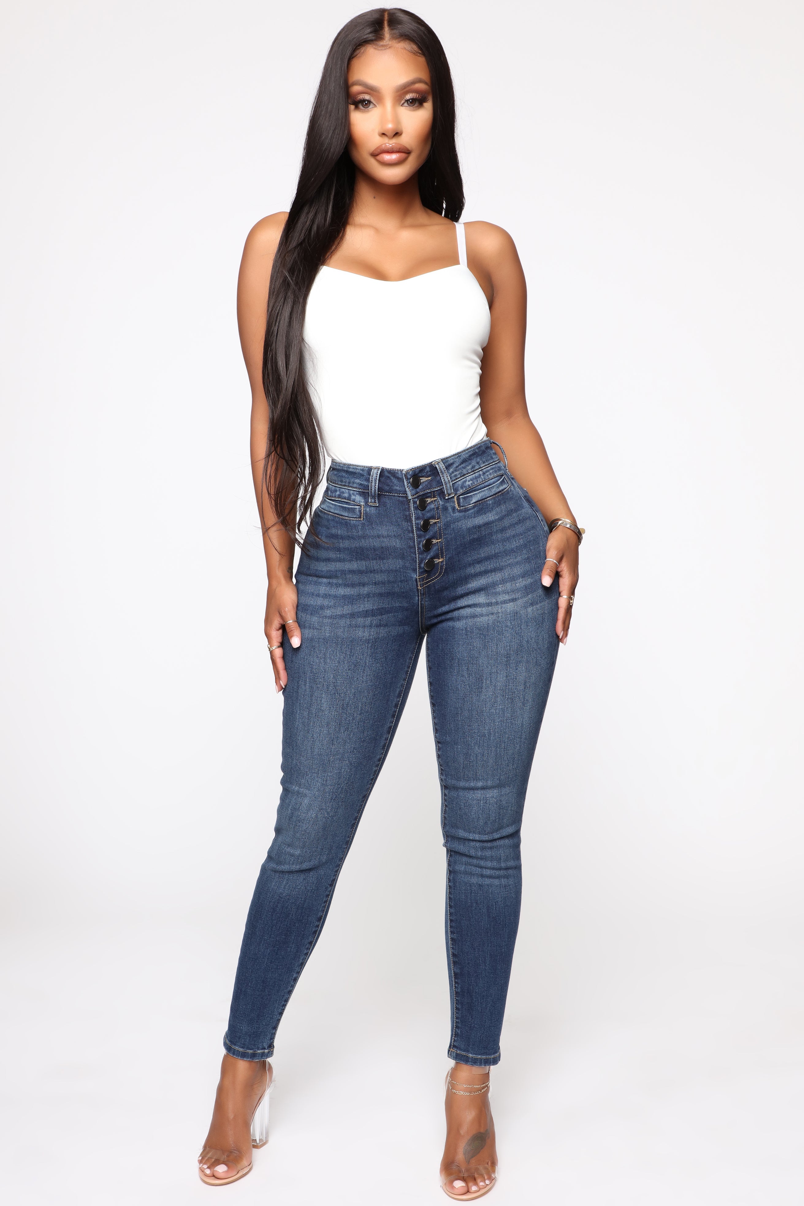 Make Your Butt Go Boom Skinny Jeans - Dark Denim – Fashion Nova