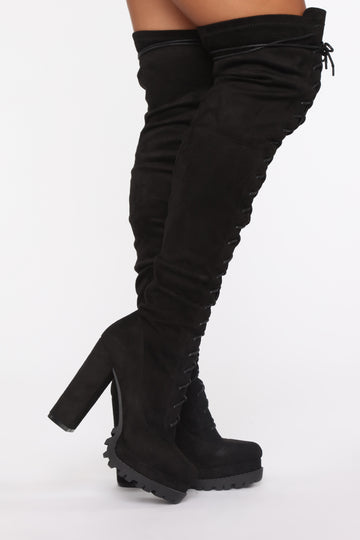 thigh high skin tight boots