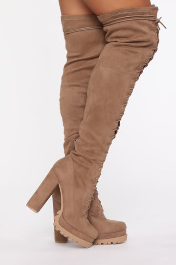 tan thigh boots