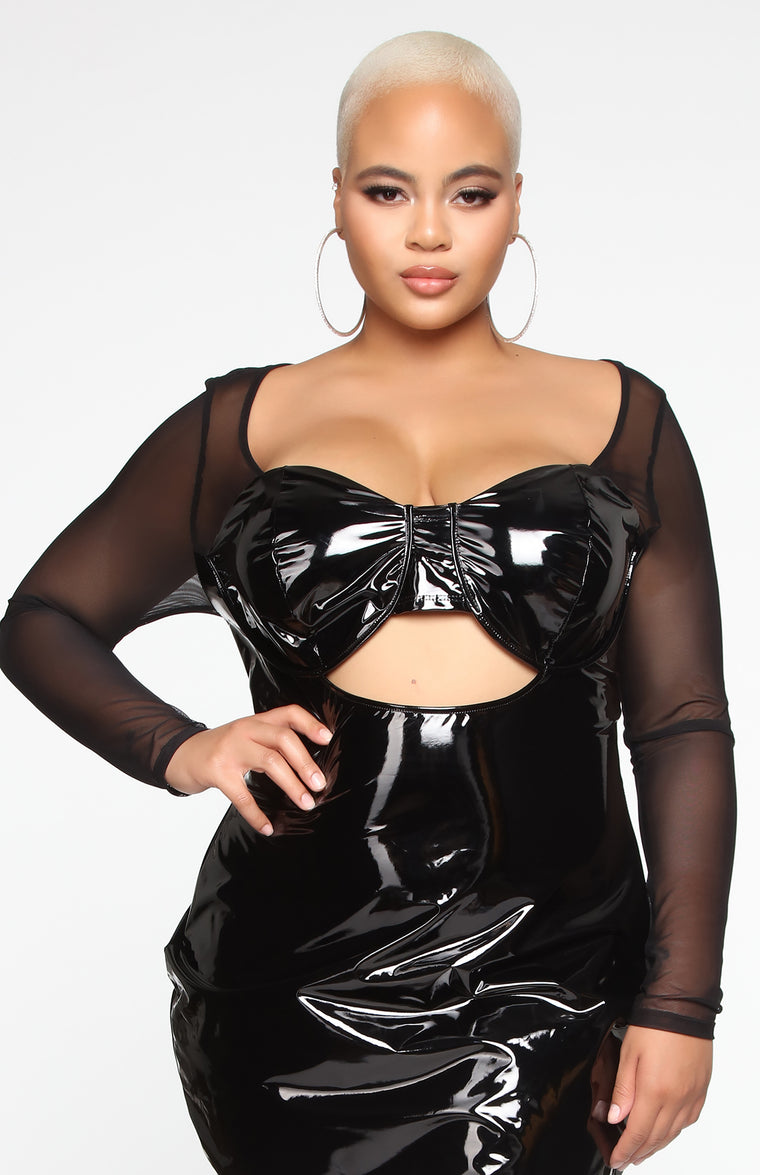 fashion nova vinyl dress