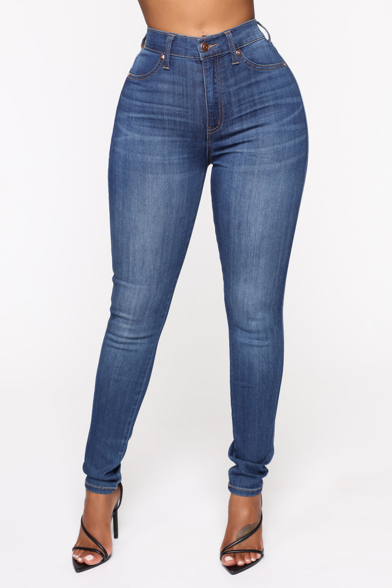 Curve Your Ways Skinny Jeans - Medium Blue Wash | Fashion Nova, Jeans |  Fashion Nova