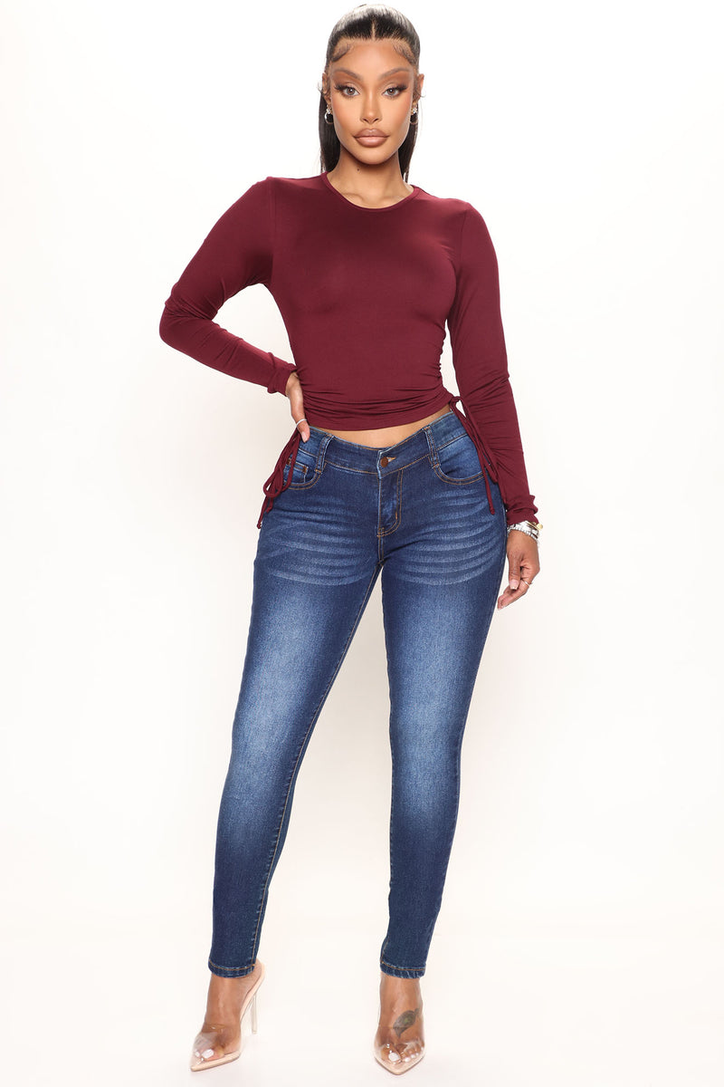 Sabrina Long Sleeve Top - Burgundy | Fashion Nova, Knit Tops | Fashion Nova