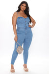 Loren Denim Jumpsuit - Light Wash