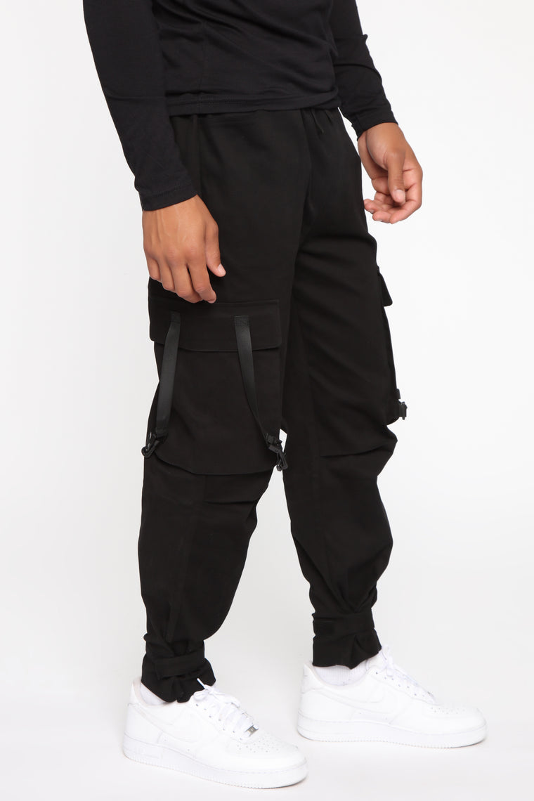 fashion nova black cargo pants