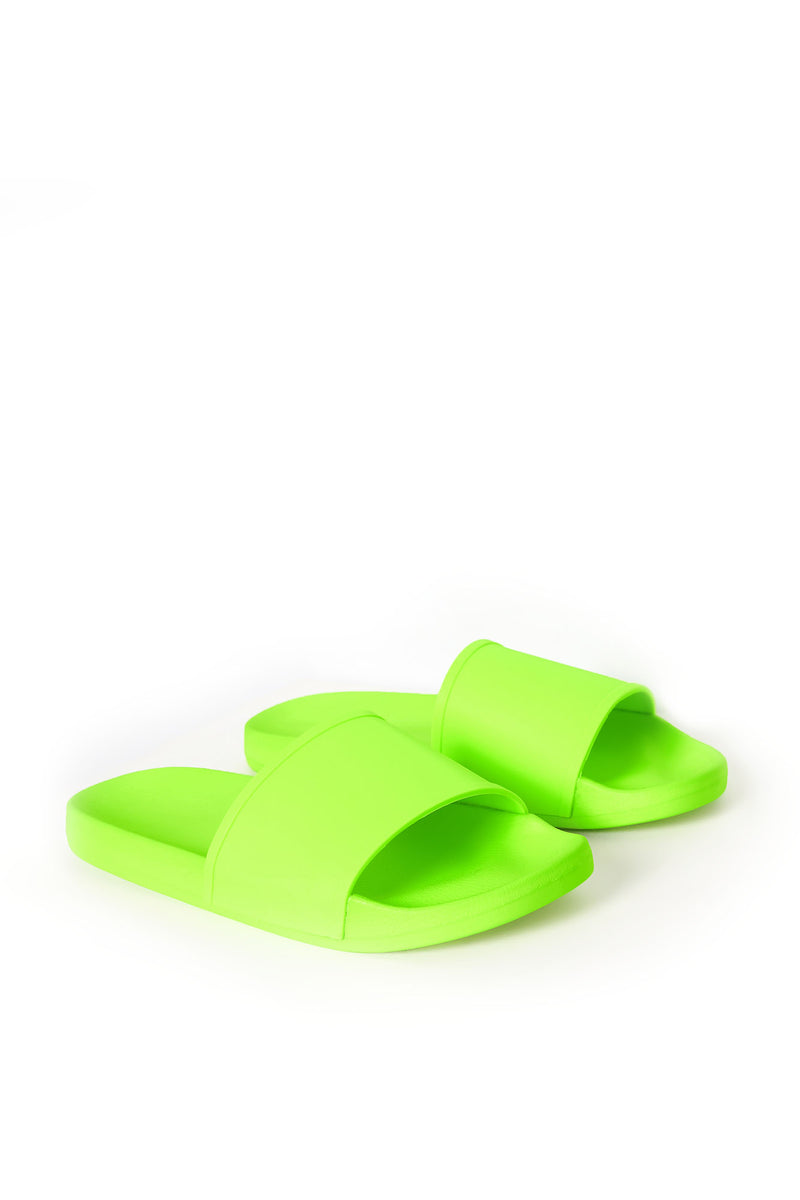 neon slides shoes