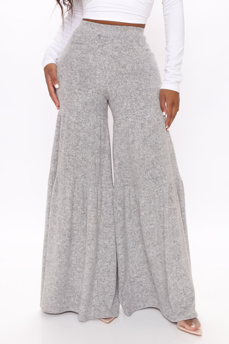Want to Cuddle Wide Leg Pant - Heather Grey | Fashion Nova, Pants ...