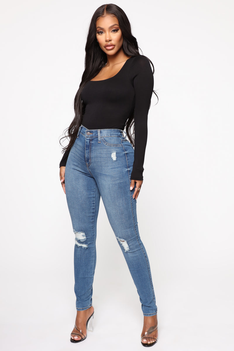 Best Of Me High Rise Skinny Jeans - Medium Blue Wash | Fashion Nova ...