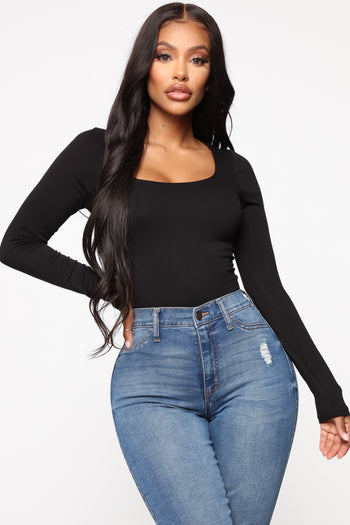 New York Color Block Chain Tunic Top - Black/White, Fashion Nova, Screens  Tops and Bottoms