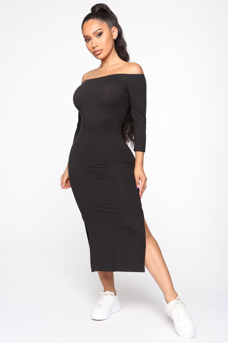 No Ordinary Girl Midi Dress - Black, Dresses | Fashion Nova