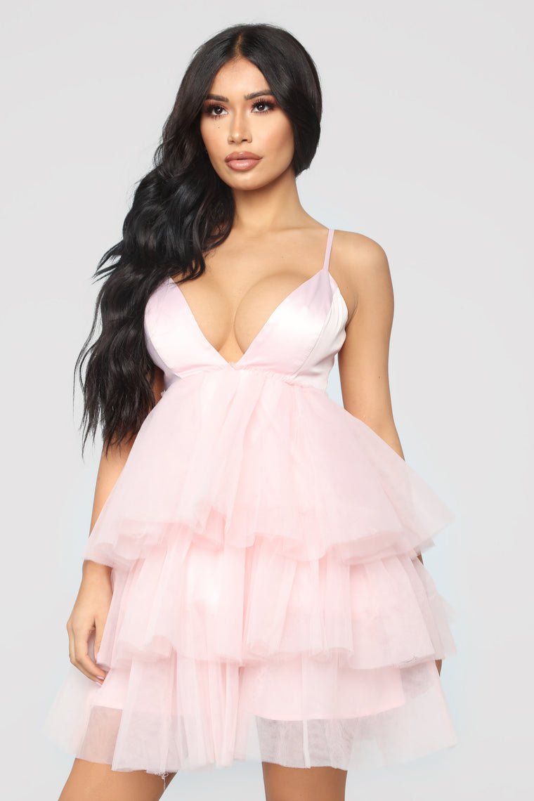 fashion nova blush pink dress