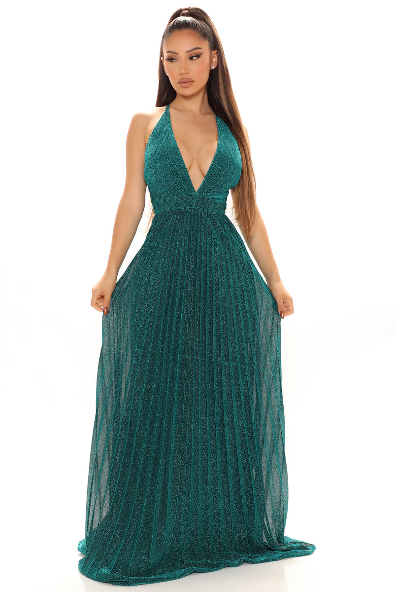 Elite Status Metallic Maxi Dress - Teal | Fashion Nova, Dresses ...