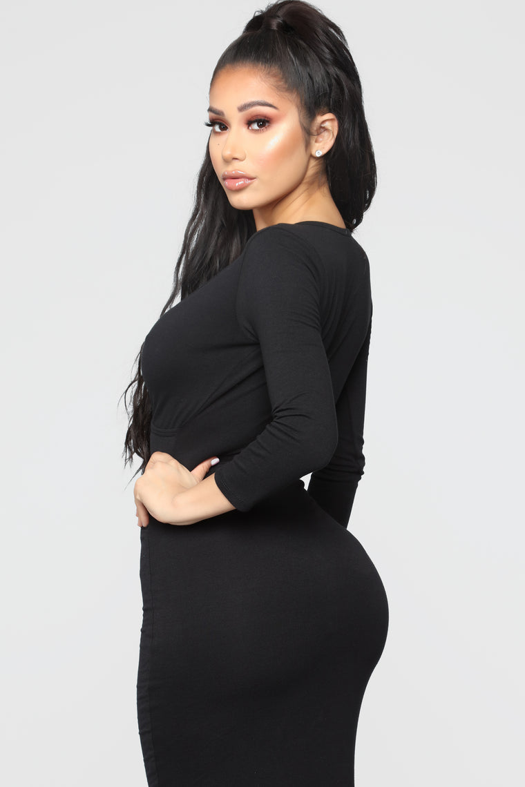 Gwen Bodysuit - Black - Basic Tops & Bodysuits - Fashion Nova